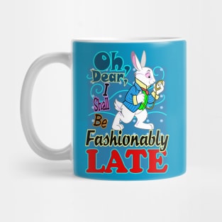 White Rabbit, Fashionably Late Mug